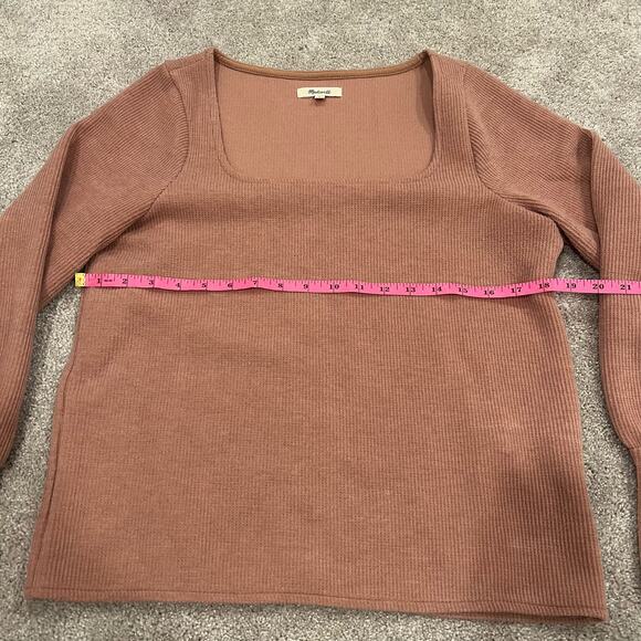 Madewell Women's Square Neck Sweater Light Pink‎ Size Medium - Picture 9 of 9